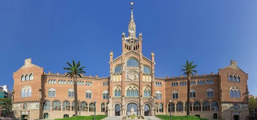 Hospital de la Santa Creu i Sant Pau by the architect Lluis Domenech i Montaner