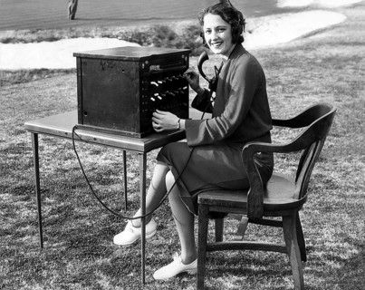 Woman with radio