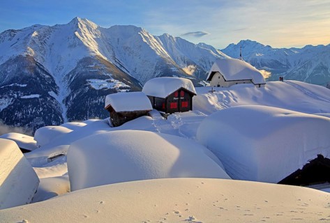 Maria zum Schnee chapel in the snow in the centre of the village
