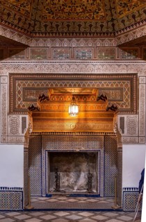 Interior with fireplace