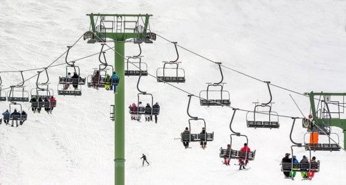 Chairlift at Le Mont Dore ski resort
