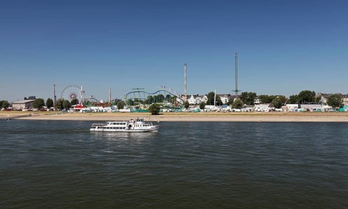 View over the Rhine on Rheinkirmes
