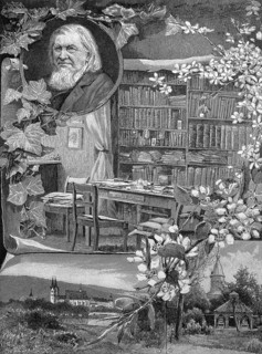 An illustration for the 100th birthday of August Heinrich Hoffmann von Fallersleben