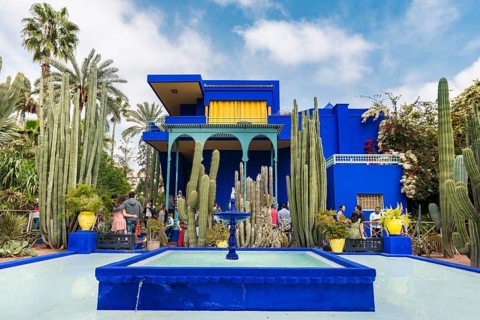 Blue House in the Jardin Majorelle Botanical Garden