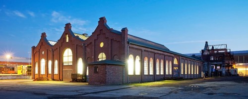 Old turning shop at dusk