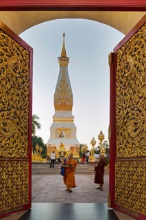 Decorated entrance gate to the Chedi of Wat Phra That Phanom