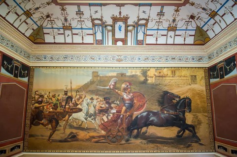 The Triumph of Achilles painting in the Achilleion palace