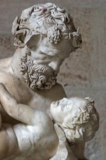 Paternal silen with the little Dyonisos