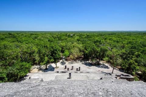 Stelae at Mayan city of Calakmul