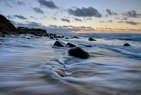 Surf at the Baltic Sea coast near Bakenberg