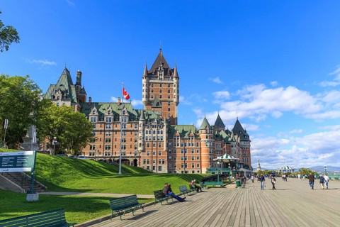 Seaside promenade Dufferin Terrace with Chateau Frontenac