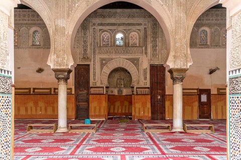 Interior of the Koranic school Medersa Bou Inania