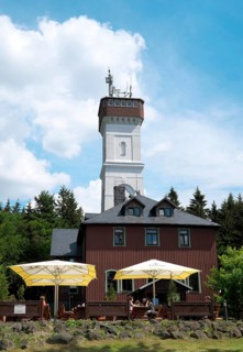 Mountain hotel and lookout tower