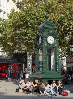 Kropcke square with historic Kropcke clock