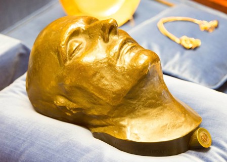 Bronze death mask of Napoleon Bonaparte