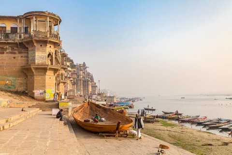 Ghats at the banks of Ganges river
