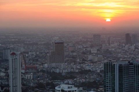 View from Sky Bar Lebua State Tower at sunset
