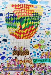 GDR citizens flee in a hot air balloon