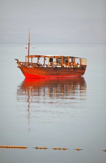 Boat for tourists on Lake Tiberias