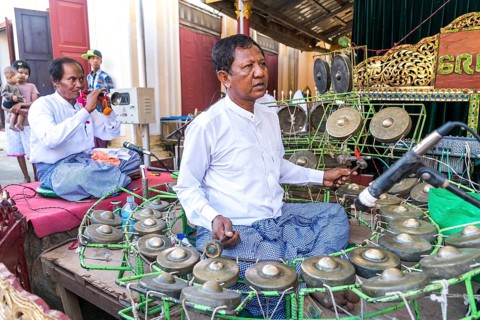 Musician at the Temple Festival in the Shwezigon Pagoda