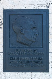 Memorial plaque at Tempelhof Airport by Lucius D. Clay