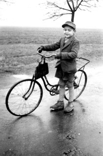 Boy with bicycle