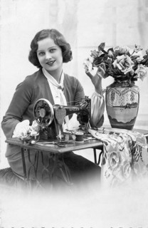 Tailor with sewing machine