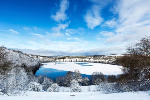 Weinfelder Maar in winter