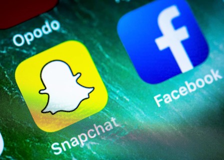 Snapchat and Facebook