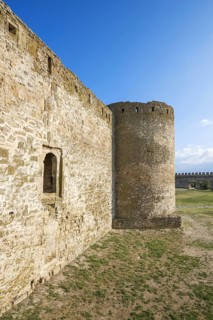 Defensive wall and tower of Fortress Akkerman or White Rock fortress