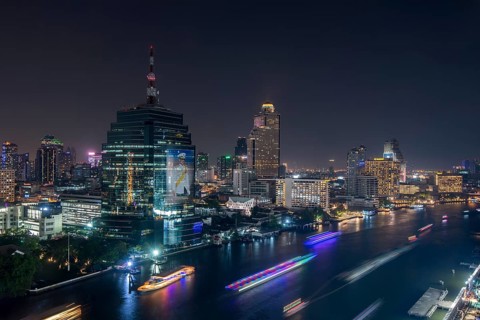 City view of Bangkok at night
