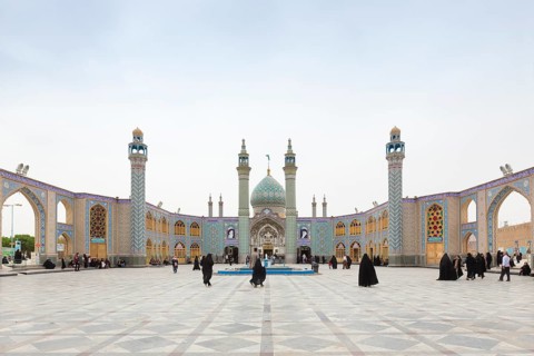 Courtyard of holy shrine of Imamzadeh Helal Ali in Aran va Bidgol