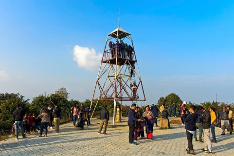 Geodetic survey tower