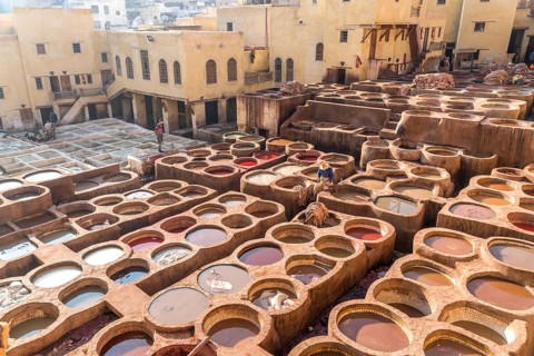Leather dyeing tanks