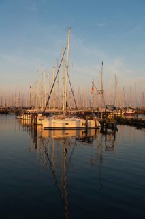 Sailboats in the marina Maasholm