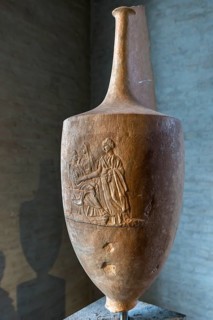 Greek tombstone shapes as lekythos