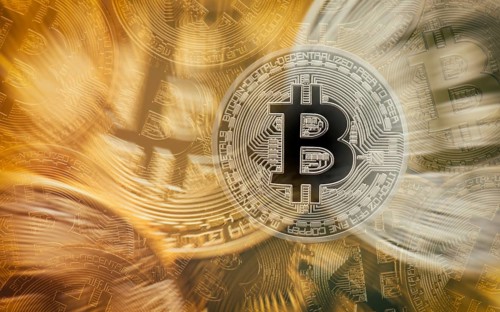 Symbol image turbulence stock market crash digital currency