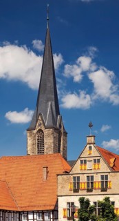 Town hall with church St. Christophorus