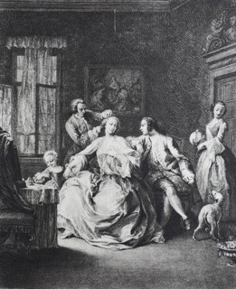 Fashion at venice Italy around 1750
