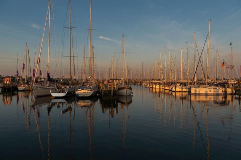 Sailboats in the marina Maasholm