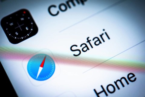 Safari webbrowser displayed on an iPhone