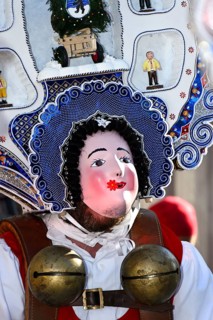 Beautiful Klaus with artistically decorated bonnet