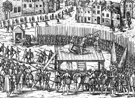 Execution of Nobility after the indulgence saying of Albas