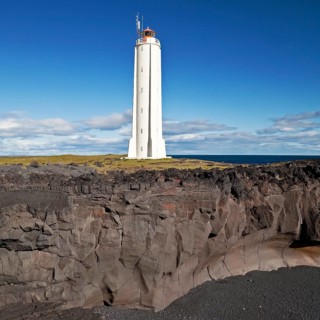 Coastal landscape with the lighthouse of Malarrif