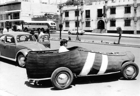 Man driving Car as a sneaker