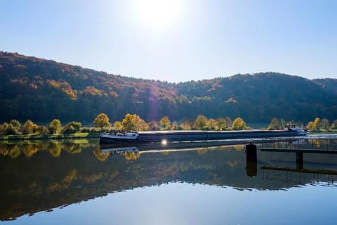 Cargo ship on Altmuhl