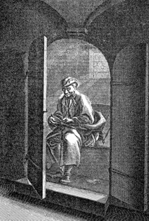 Student sitting on toilet
