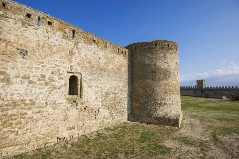 Defensive wall and tower of Fortress Akkerman or White Rock fortress