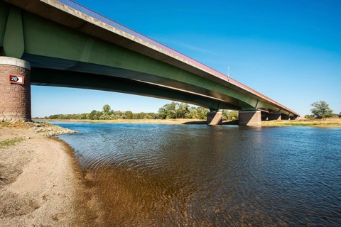 Motorway bridge of the motorway A9 over the river Elbe