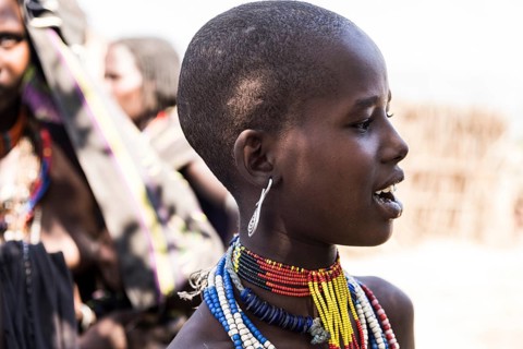 Young girl of Arbore tribe